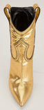 Cowboy Metallic Leather Stiletto Ankle Boots - Gold or Silver