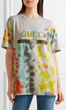 Printed Tie-Dyed Cotton-Jersey T-Shirt