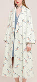 Bird & Floral Embroidered Long Wool & Cashmere Coat - DESIGNER INSPIRED FASHIONS