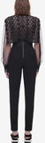 Balloon-Sleeve Guipure Lace Jumpsuit in Black - DESIGNER INSPIRED FASHIONS