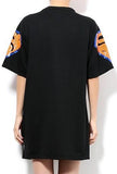 Embellished Superhero Logo T-Shirt in Black - DESIGNER INSPIRED FASHIONS