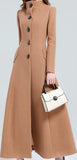Long Single-Breasted Wool Coat