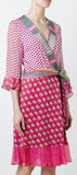 'Nieves' Printed Wrap Dress - DESIGNER INSPIRED FASHIONS