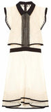 Ruffled Embroidered Cotton Organza Dress - DESIGNER INSPIRED FASHIONS