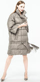 Thick Duck-Down Tassel-Decorated Coat in Grey or Black - DESIGNER INSPIRED FASHIONS