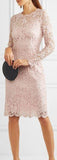 Pink Corded Lace Dress