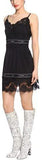 Black Lace-Trim Slip-Dress