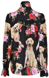 Pussy Bow Floral Dog Blouse