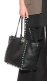 Rolling Rockstud Leather Tote