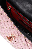 The Rockstud Spike Quilted Metallic Leather Shoulder Bag