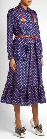 Polka-Dot Print Dress