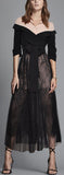 Draped Wrap Tie-Waist Shirt and Lace Skirt Set
