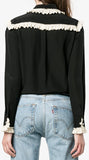 Ruffled Heart Blouse, Black