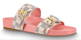 'Bom Dia' Flat Damier Mule