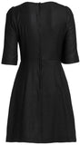 Roses Printed Mini Dress in Black