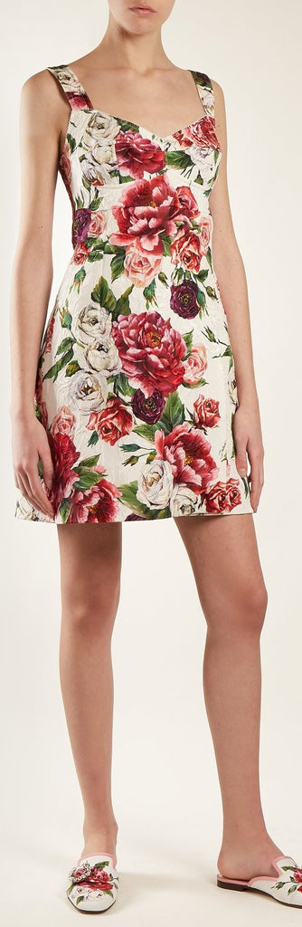 Peony Print Mini Dress