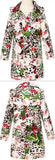 Leopard & Cherry Print Trench Coat - DESIGNER INSPIRED FASHIONS