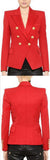 Double-Breasted Blazer, Red - DESIGNER INSPIRED FASHIONS
