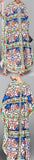 Majolica Print Multicolored Kaftan Dress - DESIGNER INSPIRED FASHIONS