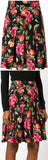 Floral Print Pleated Skirt