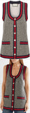 Houndstooth Vest with Web-Trim