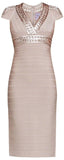 'Juliana' Geometric Sequin-Accent Dress | DESIGNER INSPIRED FASHIONS