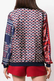 Printed V-Neck Cardigan