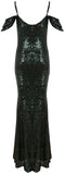 Off-the-Shoulder Sequined Gown