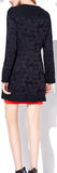 Lace-Embroidered Short Wool-Blend Coat