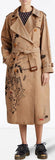 Sketch Print Cotton Gabardine Trench Coat, Honey