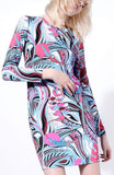 Grasshopper Printed Short Jersey Silk Dress - DESIGNER INSPIRED FASHIONS