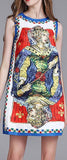 Printed Mini Shift Dress