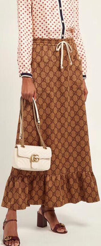 GG-Print High-Rise Maxi Skirt | DESIGNER INSPIRED FASHIONS