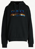 Sequin Logo Hoodie, Black