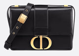 30 Montaigne Flap Bag - Black or Storm Blue | DESIGNER INSPIRED FASHIONS
