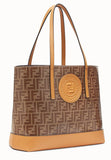 Shopping Logo Leather Shopper - Beige or Black