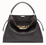 Peekaboo X-Lite Leather Bag - Beige, Green, Black
