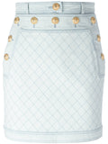 Quilted Denim Mini Skirt - DESIGNER INSPIRED FASHIONS