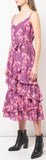 Leopard Print Tiered Pink Dress