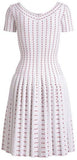 Knit Dress in Dotted Stripes - DESIGNER INSPIRED FASHIONS