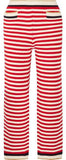 Striped Stretch Knit Top & Pant Set