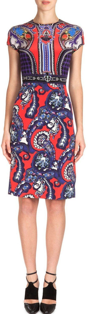 Abstract Printed Sheath Dress | DESIGNER INSPIRED FASHIONS