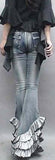 Ruffle-Hem Stretch Jeans - DESIGNER INSPIRED FASHIONS