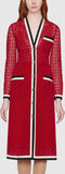 GG Macramé Long Sleeve Dress