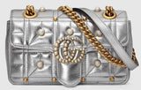 GG Marmont Matelass̩ Mini Bag, Silver