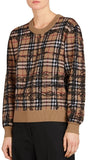 Scribble Check Printed Sweater