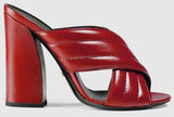 'Webby' Crossover Leather Sandals - ( Black, Green, Beige, Red, White ) - DESIGNER INSPIRED FASHIONS