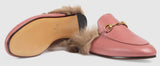 Princetown Horsebit Fur-Lined Leather Loafer-Slippers - (Pink, Red, Black) - DESIGNER INSPIRED FASHIONS