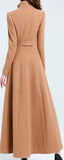 Long Single-Breasted Wool Coat