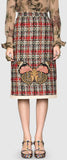 Multicolor Tweed Embroidered Skirt